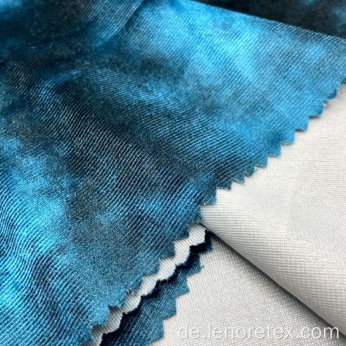 Polyester Stretch Custom Digital Print Velvet Velour-Stoff